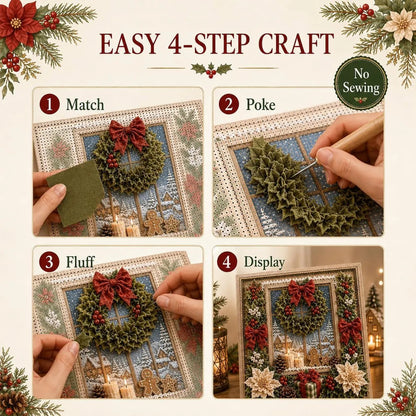 🔥LAST DAY 69% OFF --✨3D Christmas Fabric Poke Art Kit🖼️