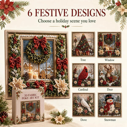 🔥LAST DAY 69% OFF --✨3D Christmas Fabric Poke Art Kit🖼️