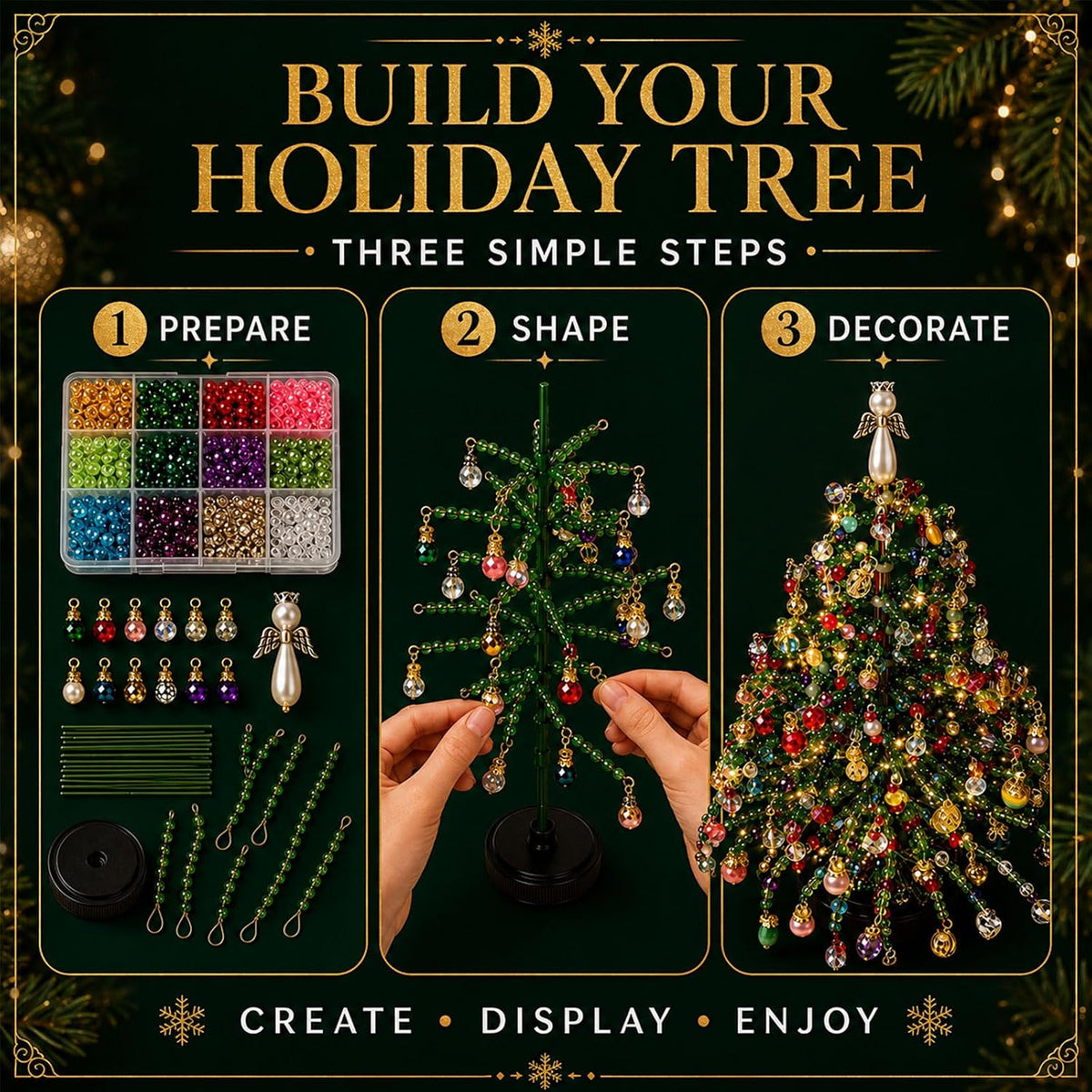 🎄🔥 2027 Ultimate DIY Crystal Christmas Tree Kit – Build Your Own Sparkling 3D Holiday Masterpiece!