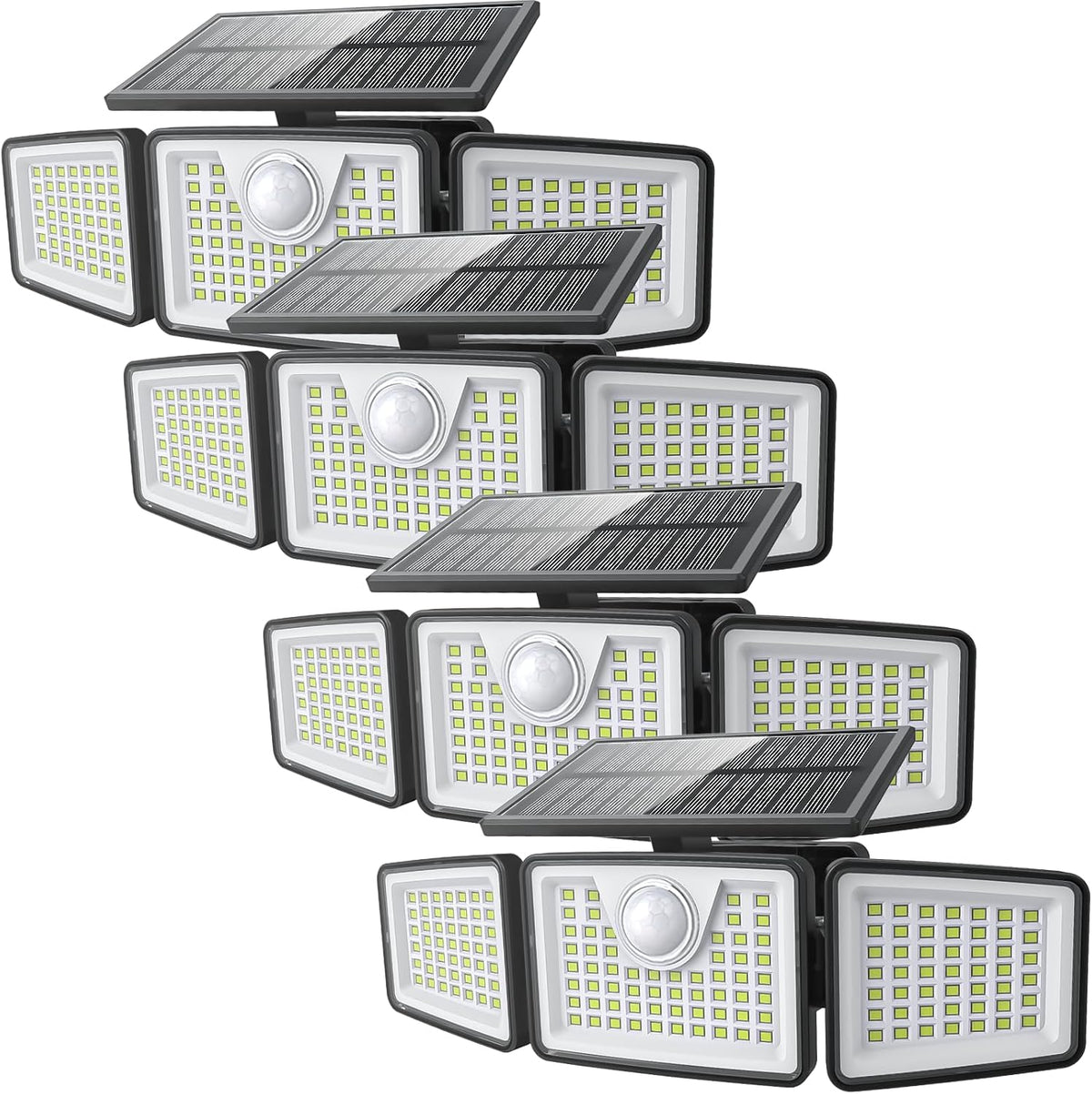 2500LM 3-Head Solar Motion Sensor Lights