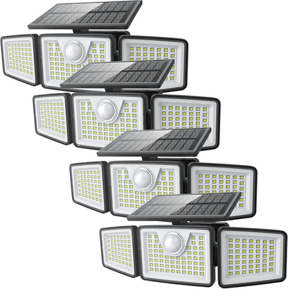 2500LM 3-Head Solar Motion Sensor Lights