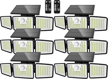 2500LM 3-Head Solar Motion Sensor Lights