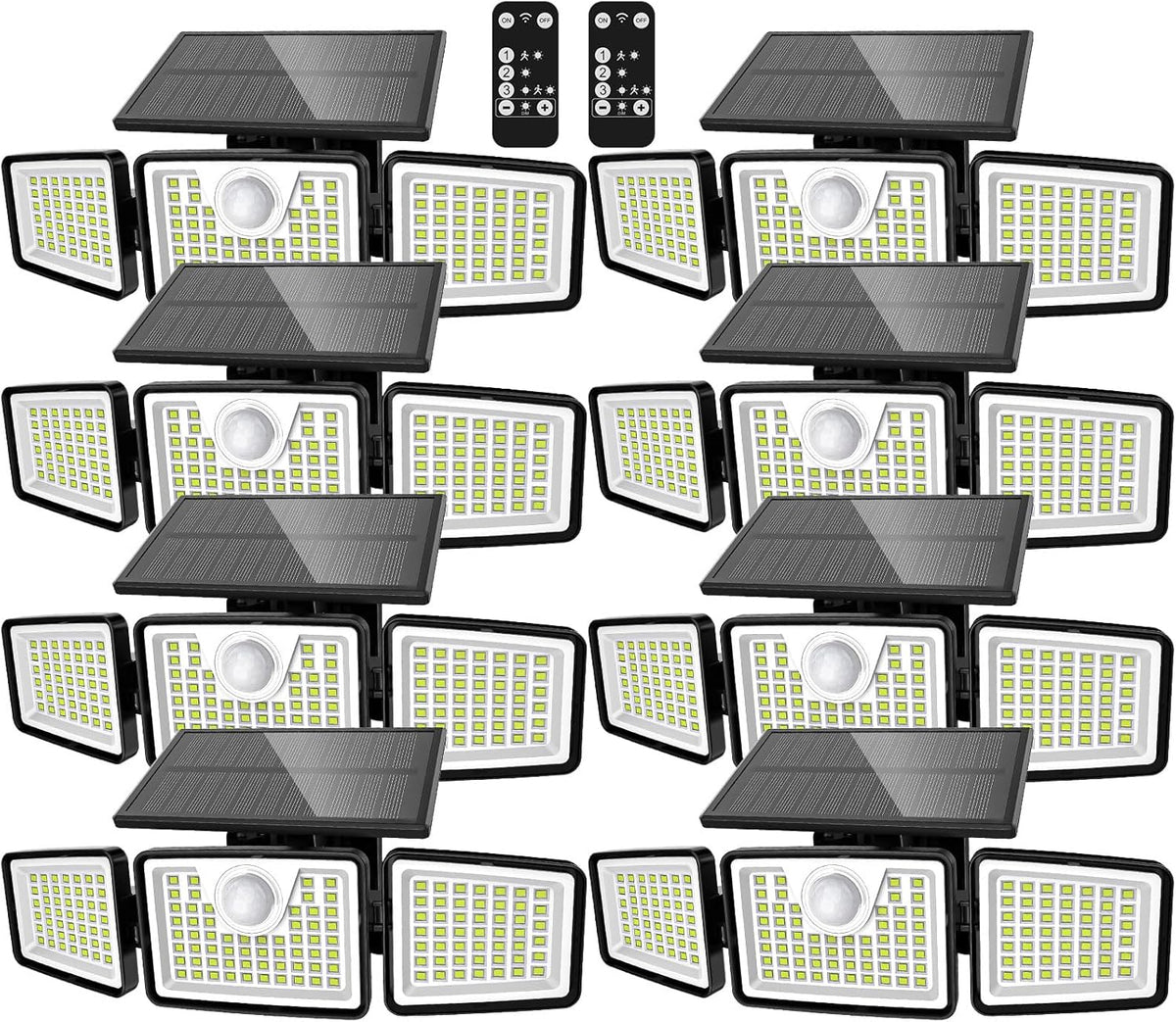 2500LM 3-Head Solar Motion Sensor Lights