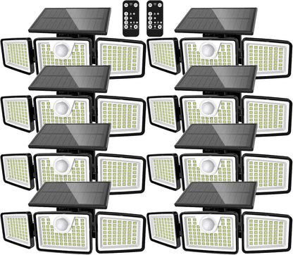 2500LM 3-Head Solar Motion Sensor Lights