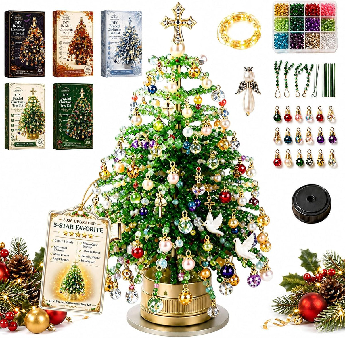 🎄🔥 2027 Ultimate DIY Crystal Christmas Tree Kit – Build Your Own Sparkling 3D Holiday Masterpiece!