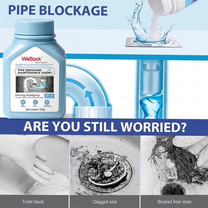 Powerful Drain Cleaner 320g – Fast Clog Remover for Kitchen, Sink & Toilet Drains