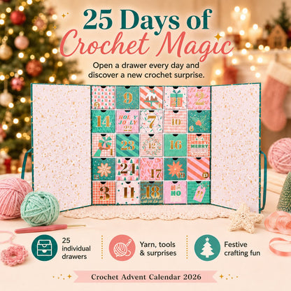 🧶🎄 25 Days of Crochet Magic – Advent Calendar 2026 with Yarn, Tools & Creative Surprises