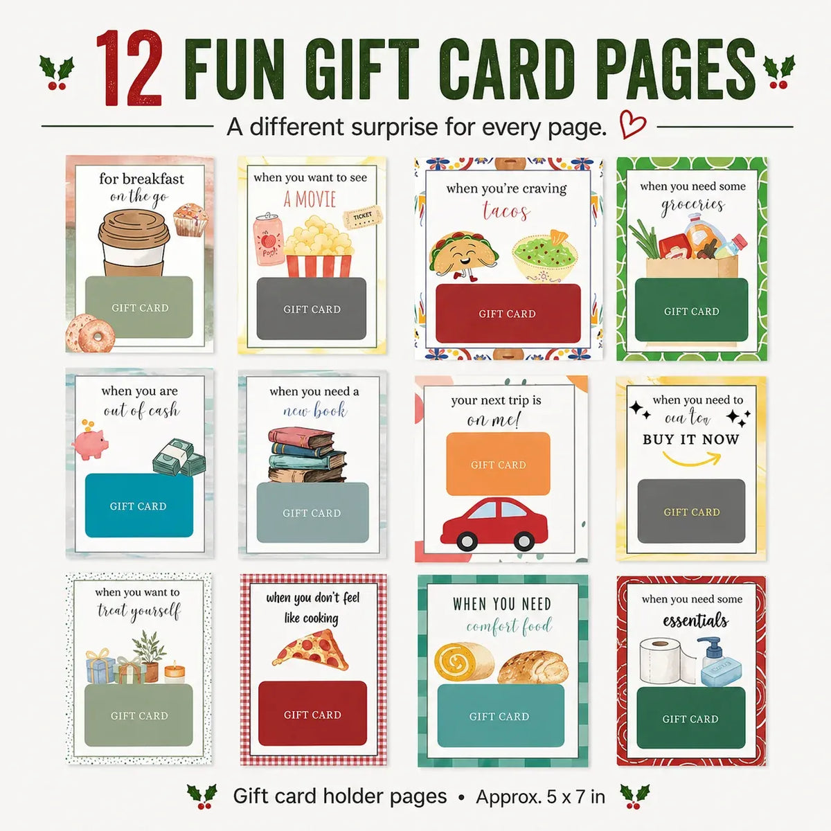 🎄 50% OFF — Christmas Gift Card Book | The Perfect Holiday Gift!