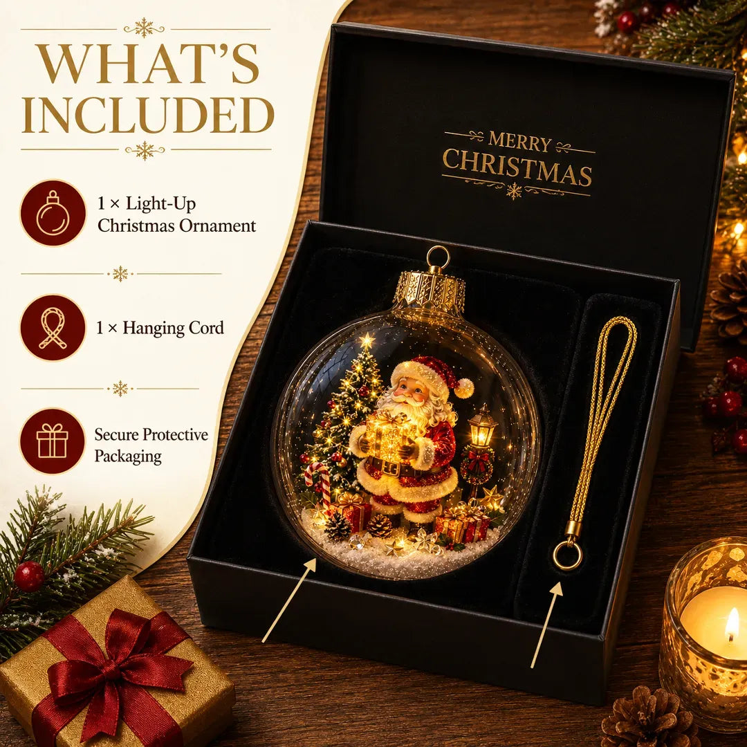 ✨🎄 Light-Up Christmas Story Ornament – Magical Mini Holiday Scene Decor