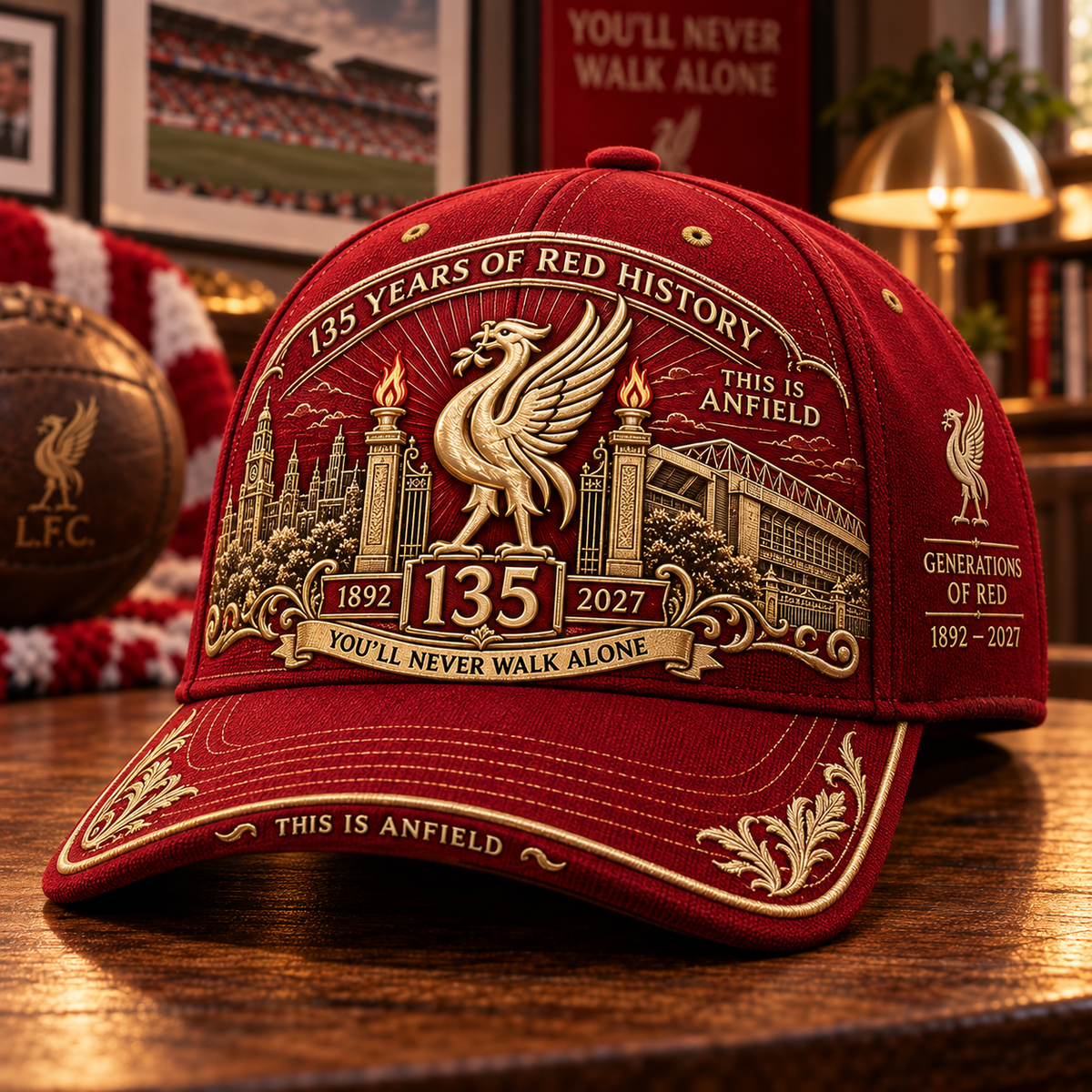 135 Years of Red History Heritage Cap | 1892–2027 Anfield-Inspired Commemorative Hat