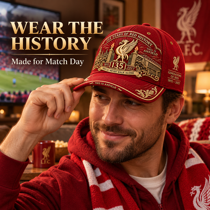135 Years of Red History Heritage Cap | 1892–2027 Anfield-Inspired Commemorative Hat