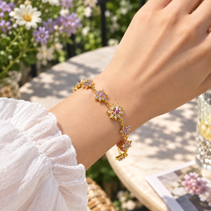 🔥Last Day 40% OFF -Golden Sun Princess Purple Bracelet