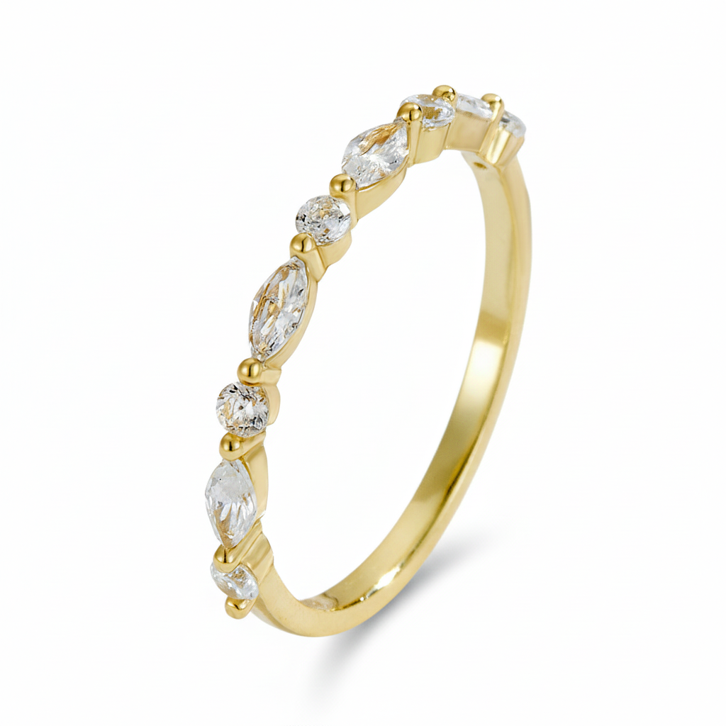 Luxury Radiant Cut Moissanite Ring Set
