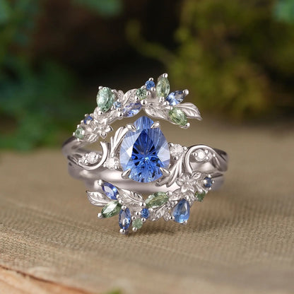 EverBloom™ Blue Crystal Floral Ring – The Gift She’ll Remember