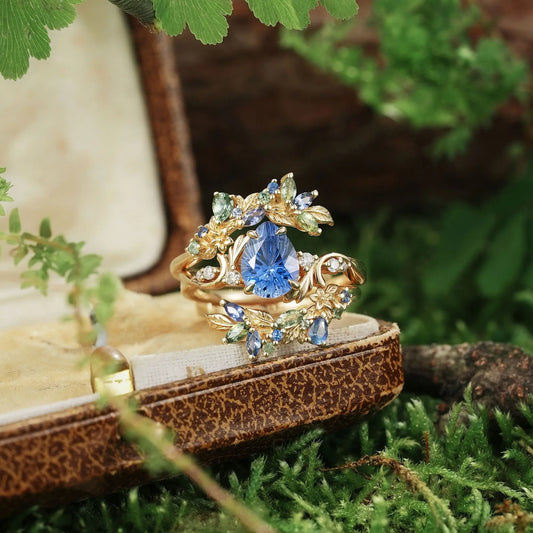 EverBloom™ Blue Crystal Floral Ring – The Gift She’ll Remember