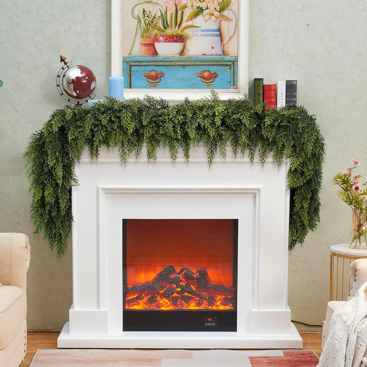 🎄 60% OFF — 2-Pack 6FT Real Touch Cedar Garland