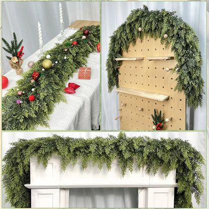 🎄 60% OFF — 2-Pack 6FT Real Touch Cedar Garland