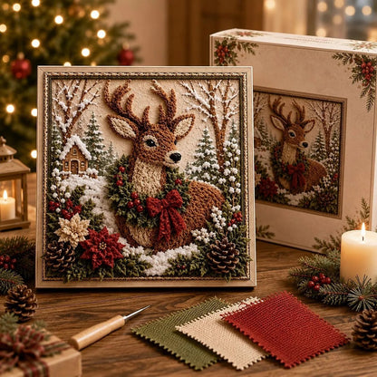 🔥LAST DAY 69% OFF --✨3D Christmas Fabric Poke Art Kit🖼️