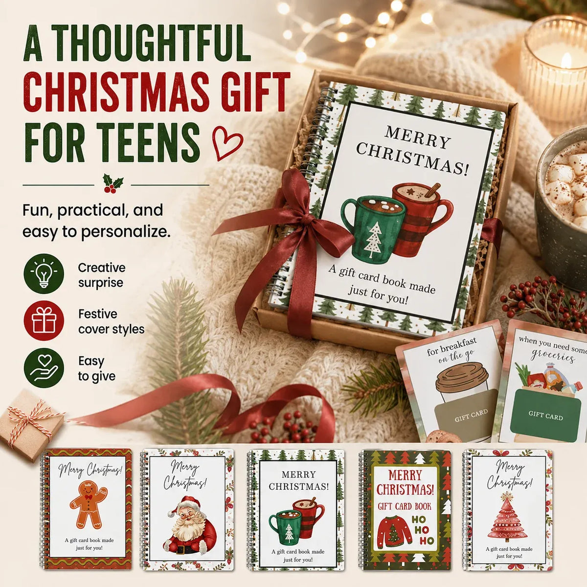 🎄 50% OFF — Christmas Gift Card Book | The Perfect Holiday Gift!