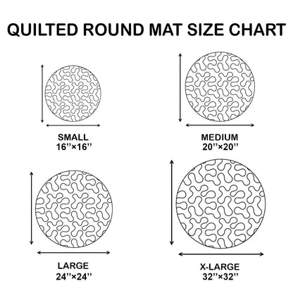 🔥Last Day 52% OFF - 👻3D Skeleton Vortex Quilted Round Halloween Rug👻