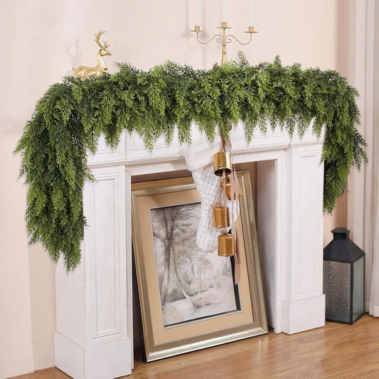 🎄 60% OFF — 2-Pack 6FT Real Touch Cedar Garland