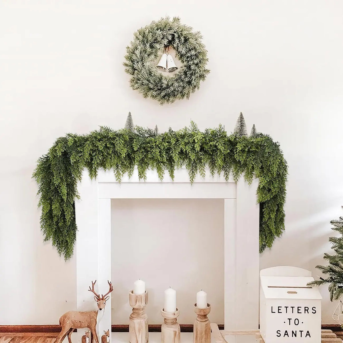 🎄 60% OFF — 2-Pack 6FT Real Touch Cedar Garland