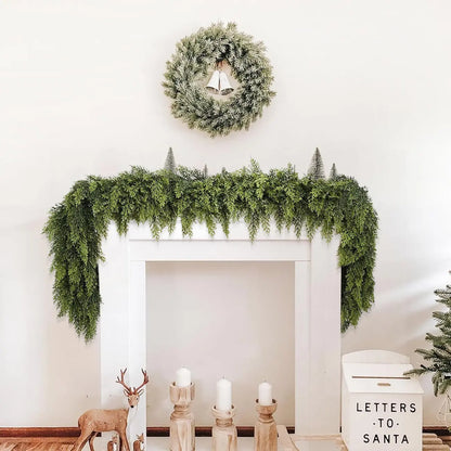 🎄 60% OFF — 2-Pack 6FT Real Touch Cedar Garland