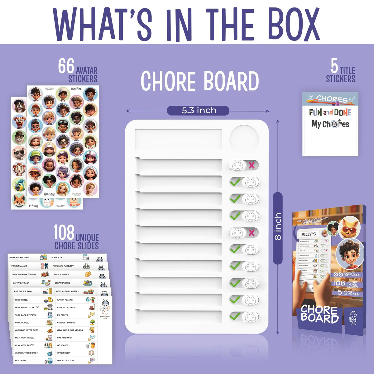 Magnetic Kids Daily Routine & Chore Chart – Visual Task Board with 120 Activity Cards, Stickers & Icons