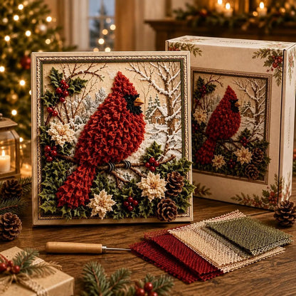 🔥LAST DAY 69% OFF --✨3D Christmas Fabric Poke Art Kit🖼️