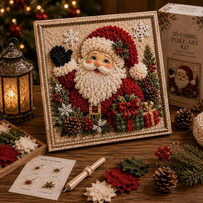 🔥LAST DAY 69% OFF --✨3D Christmas Fabric Poke Art Kit🖼️