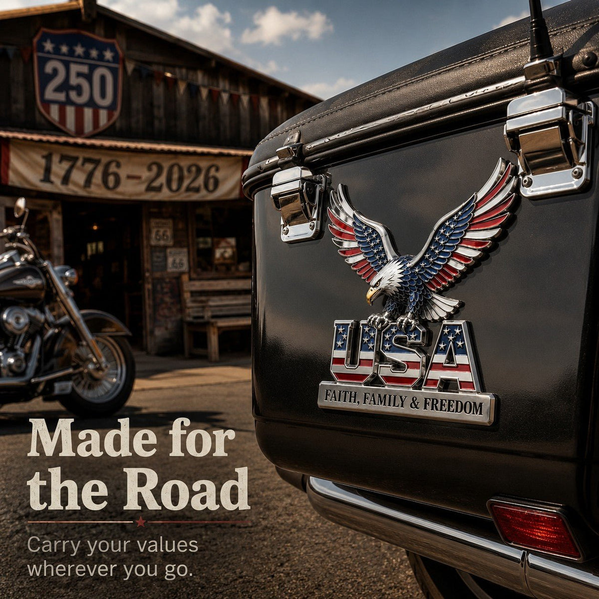 🇺🇸250th Anniversary 50% OFF - ★USA Faith, Family & Freedom★ Metal Emblem