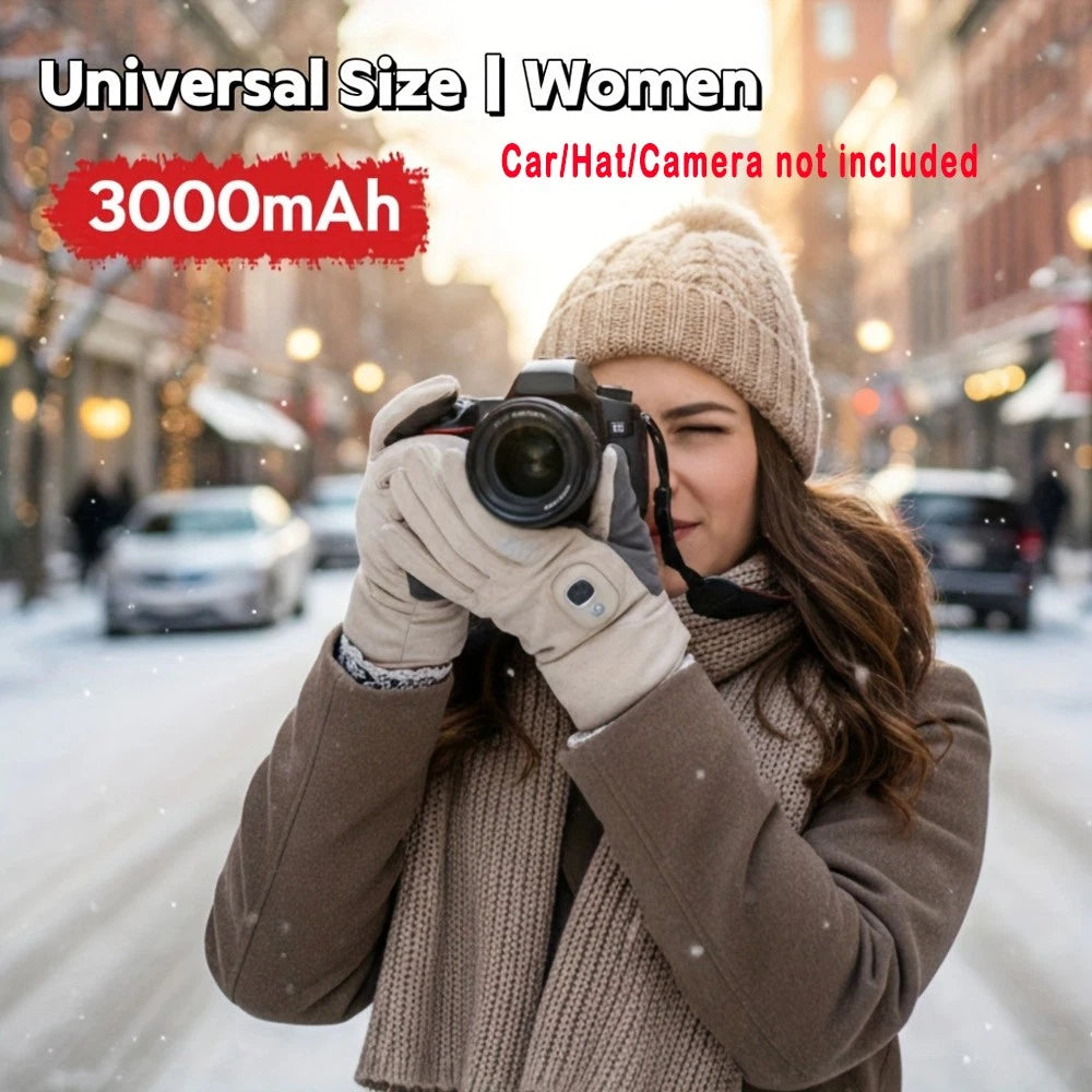 🔥Rechargeable Heated Touchscreen Gloves – Battery-Powered Winter Work Gloves with Heating Function, Thin, Flexible Design, and Touchscreen Fingertips for Men and Women