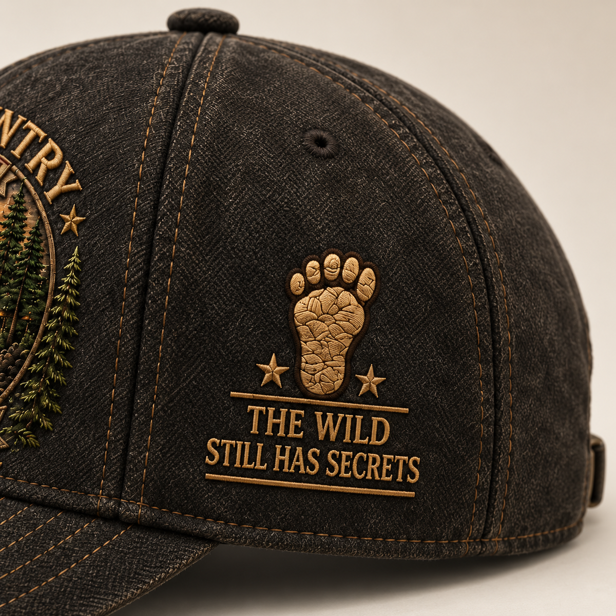 2027 Bigfoot Country Heritage Cap – Pacific Northwest Vintage Washed Embroidered Hat